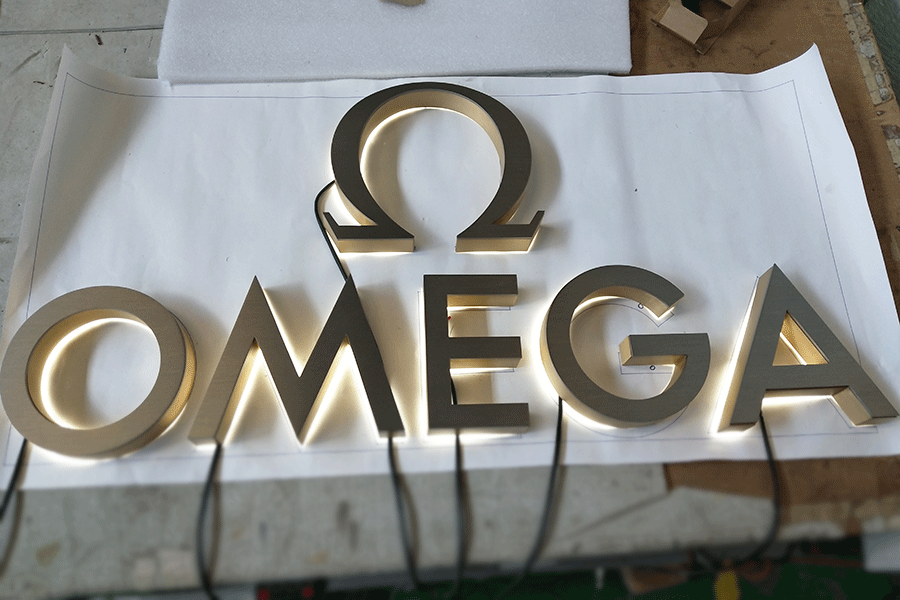 led背光字如何消除阴影和注意安装距离？