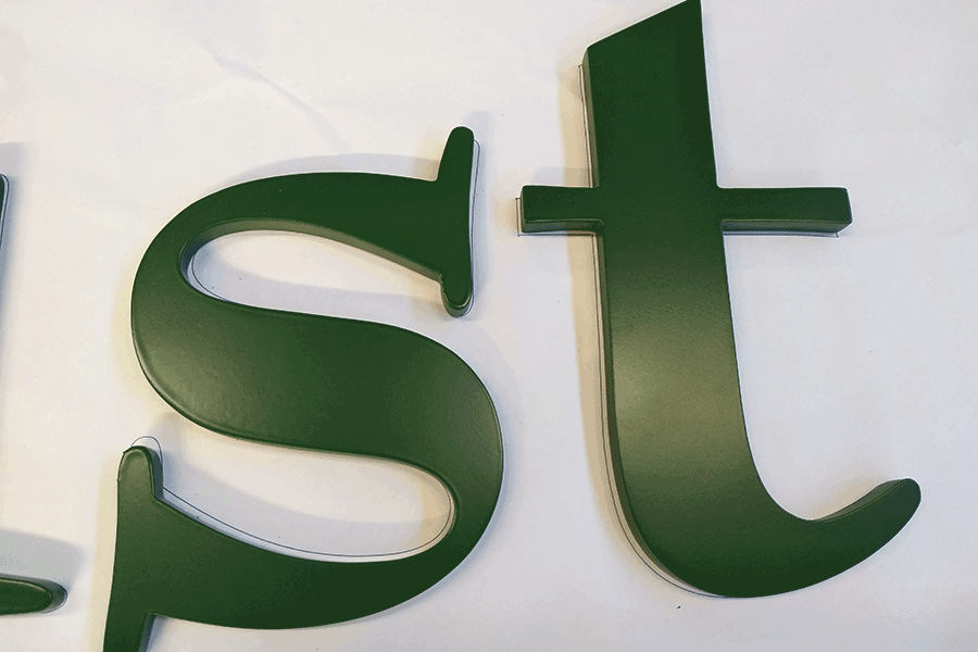 设计制作铁皮烤漆字有哪些工艺流程？